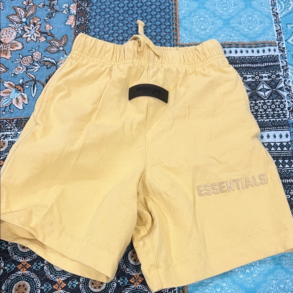Essentials Light Yellow Casual Shorts